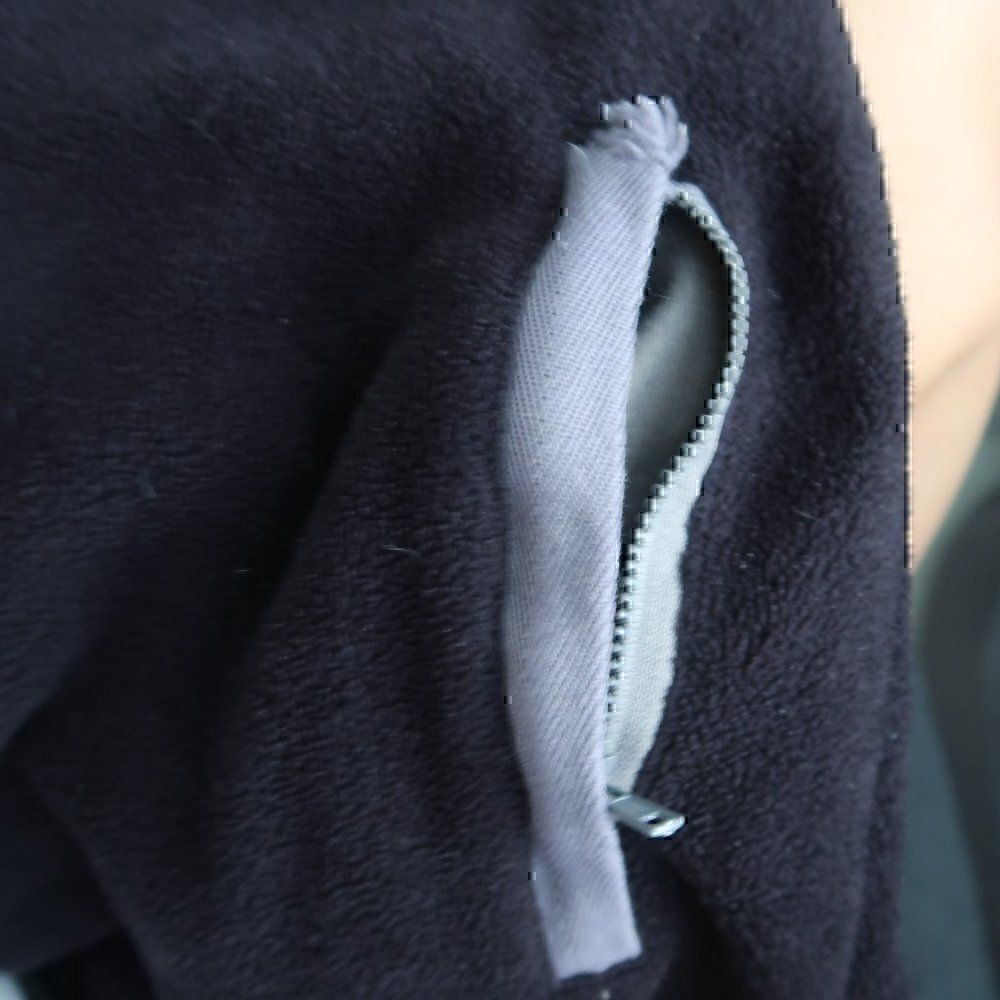 OUTDOOR URBAN TERRAIN BLACK & GREY FLEECE 1/4 ZIP PULLOVER JACKET SIZE LARGE - Picture 9 of 9